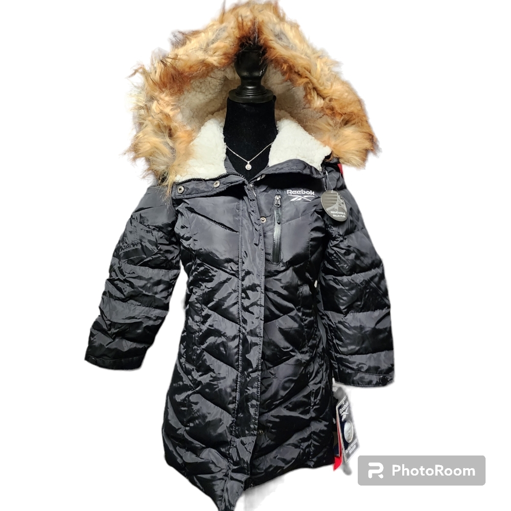 NWT Childs Small 7/8 Reebox Snow Jacket With Fur Hood
